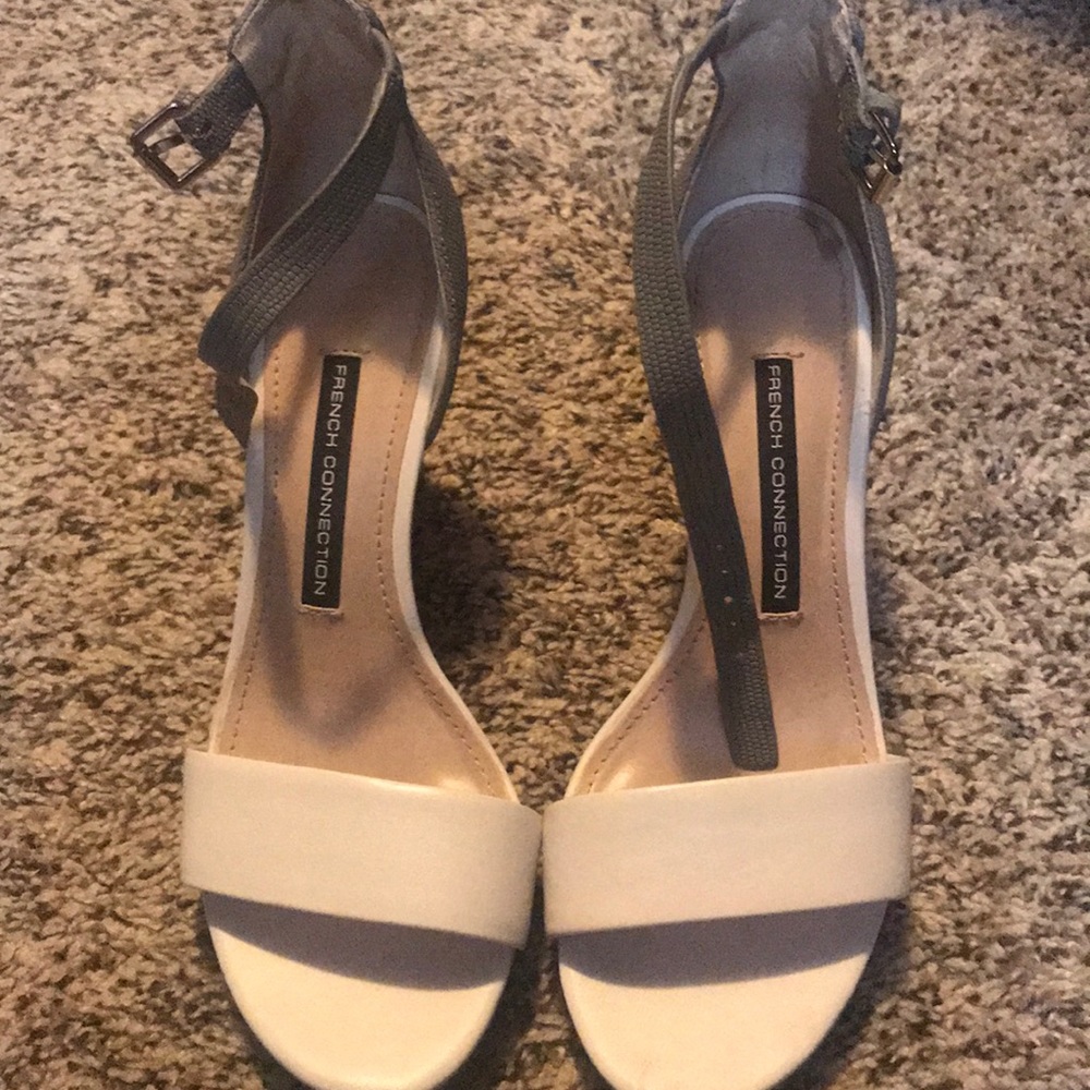 Beautiful Grey/White French Connection Heels.